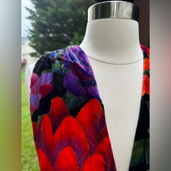 New FARM Rio Flower Season Crushed Velvet Dress Size Extra Small XS - Picture 3 of 5